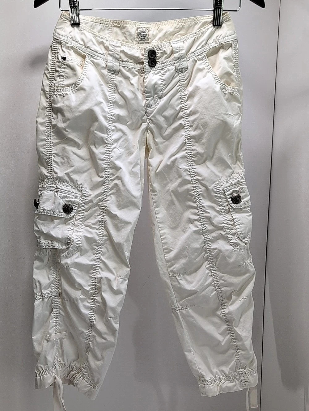 Esprit Off White Cargo Capri Pants US 0
